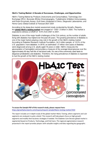 hba1c testing market a decade of successes