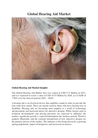 global hearing aid market