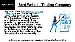 best web site testing company