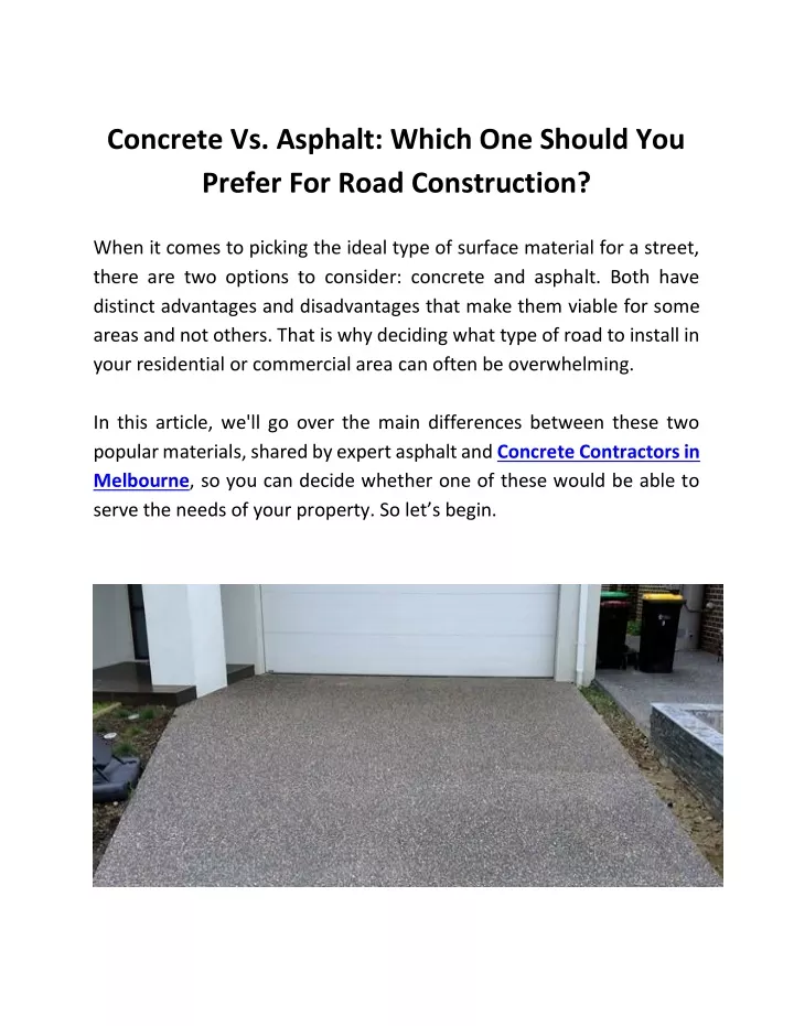concrete vs asphalt which one should you prefer