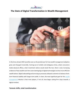 the state of digital transformation in wealth