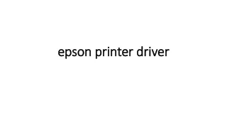 epson printer driver is unavailable