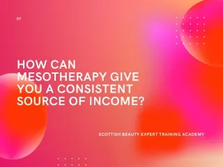 How Can Mesotherapy Give You A Consistent Source of Income