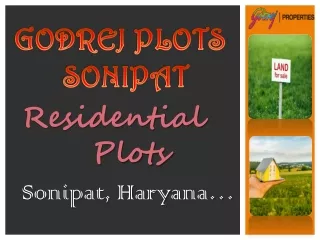 Godrej Plots Sonipat | Affordable & Premium Price Plots in Sonipat
