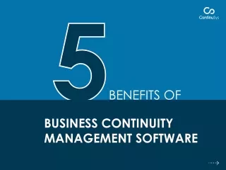 5 benefits of business continuity management