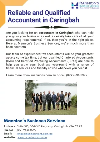 Reliable and Qualified Accountant in Caringbah