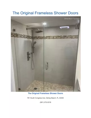 the original frameless shower doors