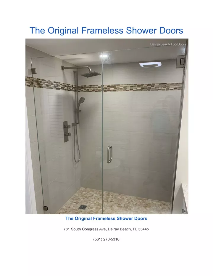 the original frameless shower doors