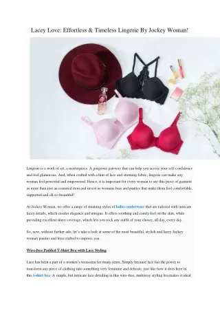 lacey love effortless timeless lingerie by jockey