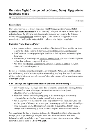 emirates flight change policy name date upgrade