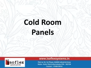 Cold room panels