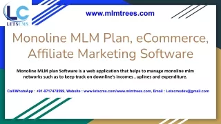 Monoline MLM eCommerce & Calculation | Single Leg MLM Compensation Plan