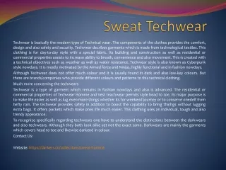 sweat techwear