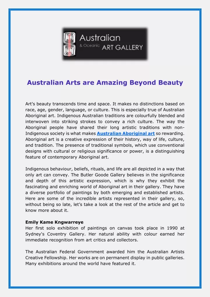 australian arts are amazing beyond beauty