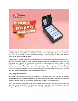 to draw customers attention boxes are becoming