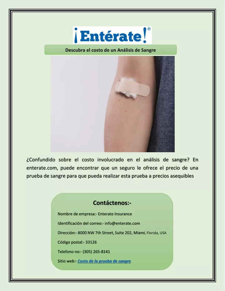 descubra el costo de un an lisis de sangre