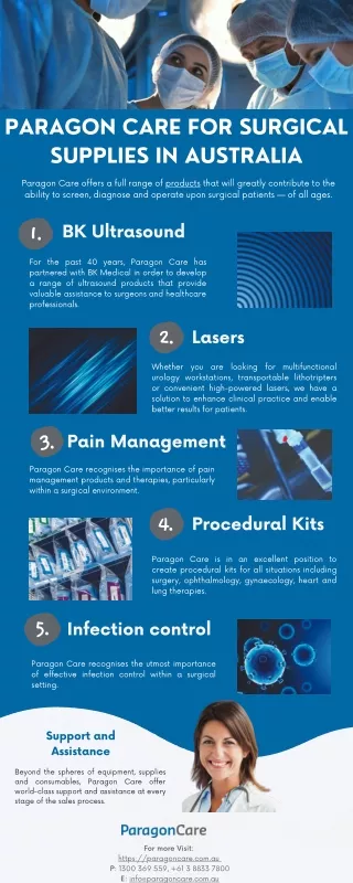 Paragon Care for Surgical Supplies in Australia