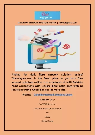 dark fiber network solutions online thevoipguru