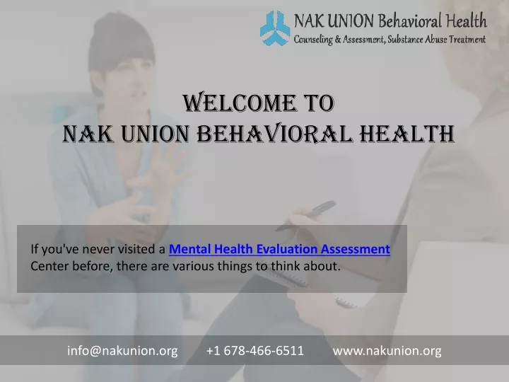 welcome to nak union behavioral health
