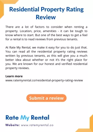 Residential Property Rating Review