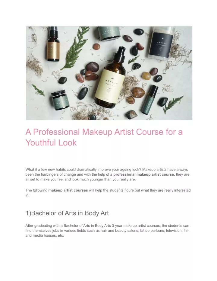 a professional makeup artist course