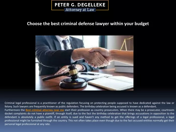 choose the best criminal defense lawyer within