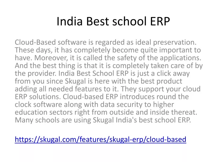 india best school erp