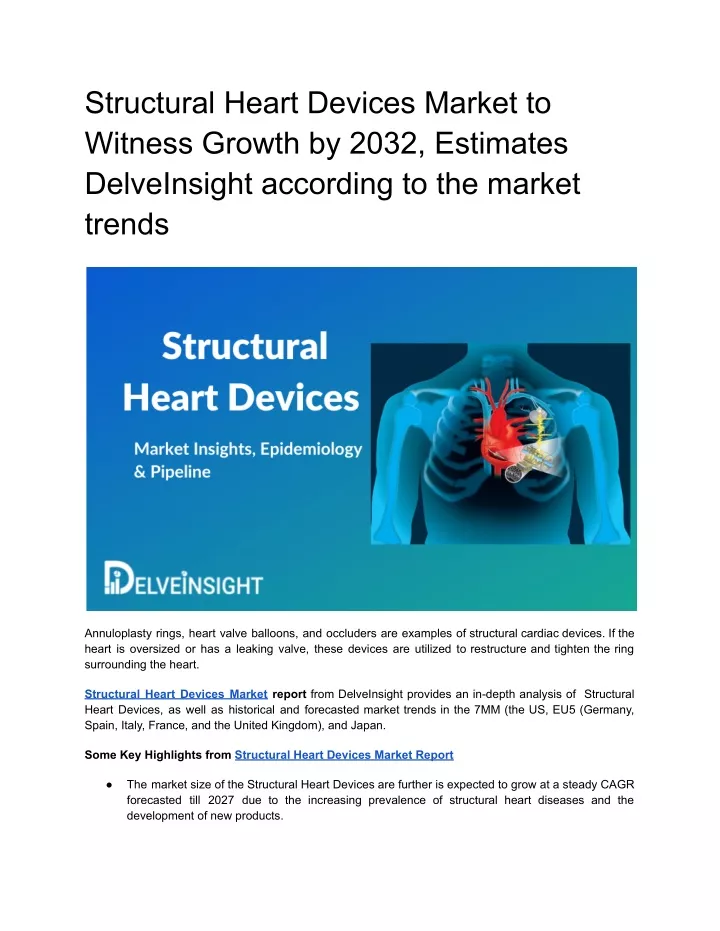 structural heart devices market to witness growth