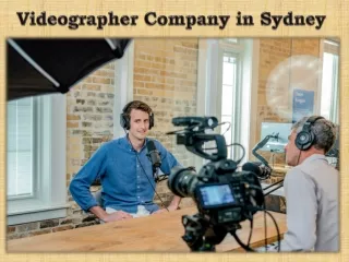 Videographer Company in Sydney