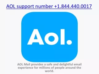 AOL support number  1.844.440.0017
