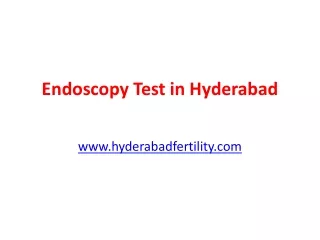 Endoscopy Test in Hyderabad