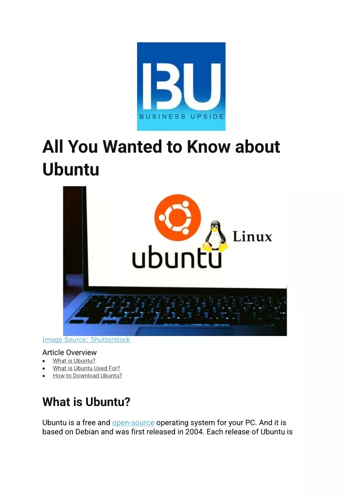 all you wanted to know about ubuntu