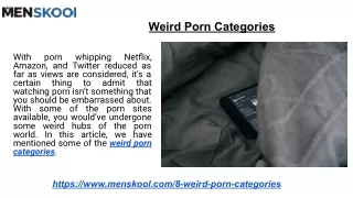 Weird Porn Categories