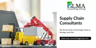 Get Experienced Supply Chain Consultancy