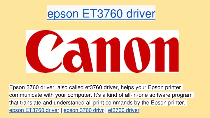 epson et3760 driver