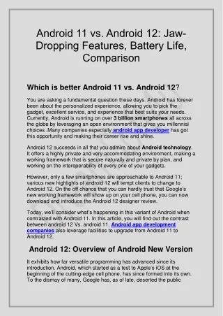 android 11 vs android 12 jaw dropping features