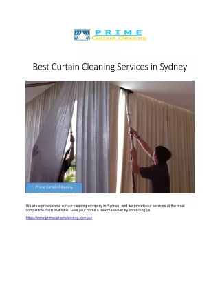 Best Curtain Cleaning Services in Sydney