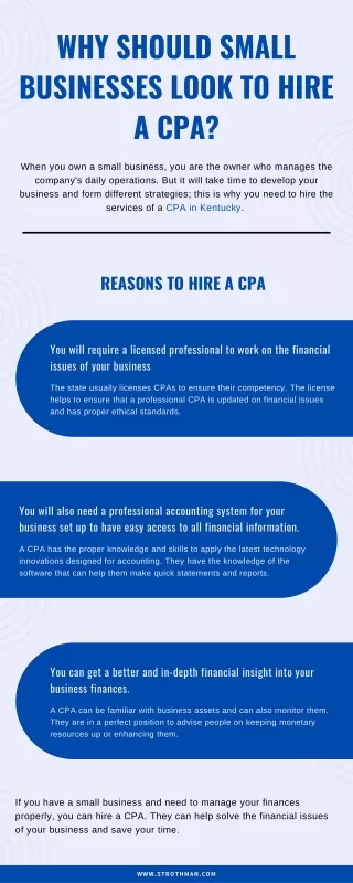 Why Should Small Businesses Look to Hire a CPA