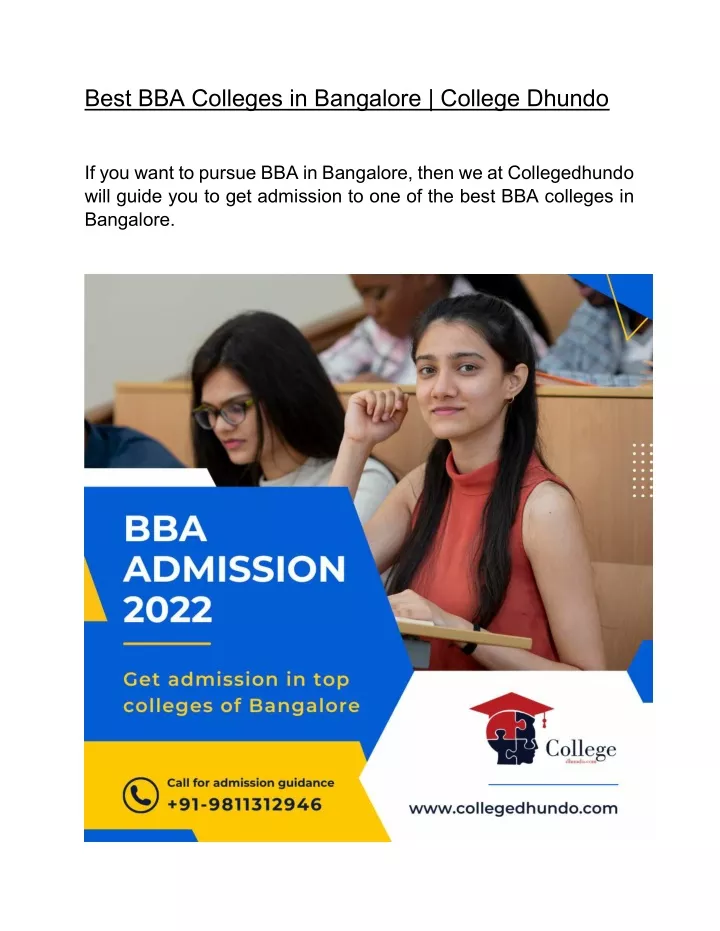 best bba colleges in bangalore college dhundo