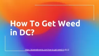 How to Get Weed in DC With Official Guide 2k22