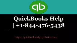 QuickBooks Help  _  1-844-476-5438