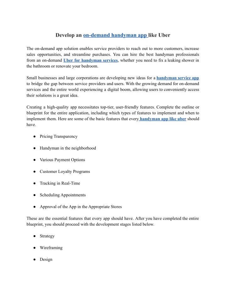 develop an on demand handyman app like uber