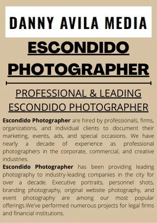 ESCONDIDO PHOTOGRAPHER
