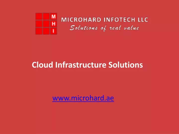 cloud infrastructure solutions