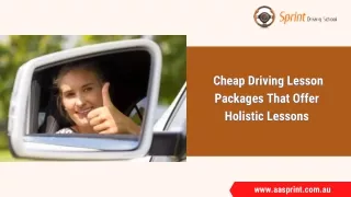 Comprehensive Packages of Driving Lessons at Reasonable Fees