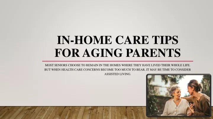 in home care tips for aging parents