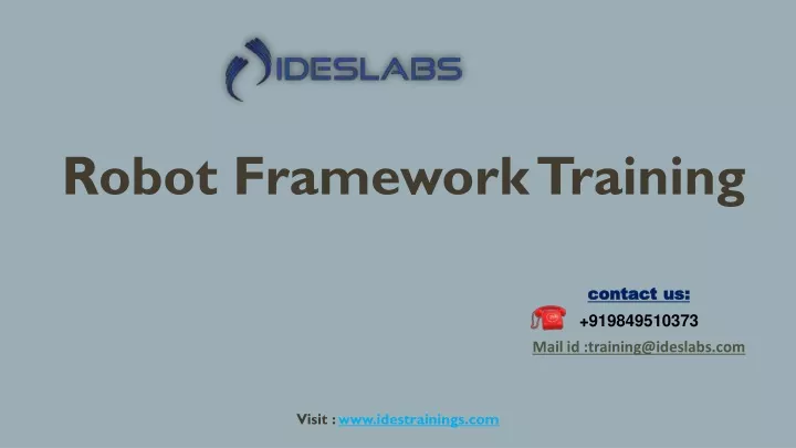 robot framework training
