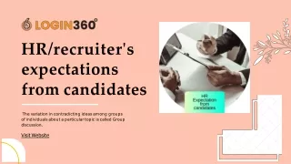 What are the HR recruiter's expectations from candidates