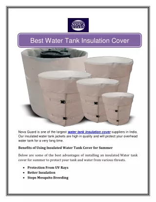 Best Water Tank Insulation Cover