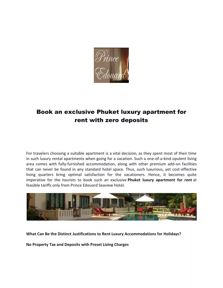 book an exclusive phuket luxury apartment